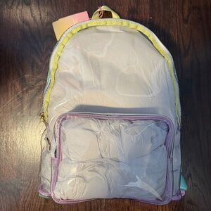 Stoney Clover Lane clear knapsack brand new with tags and stuffing!!
